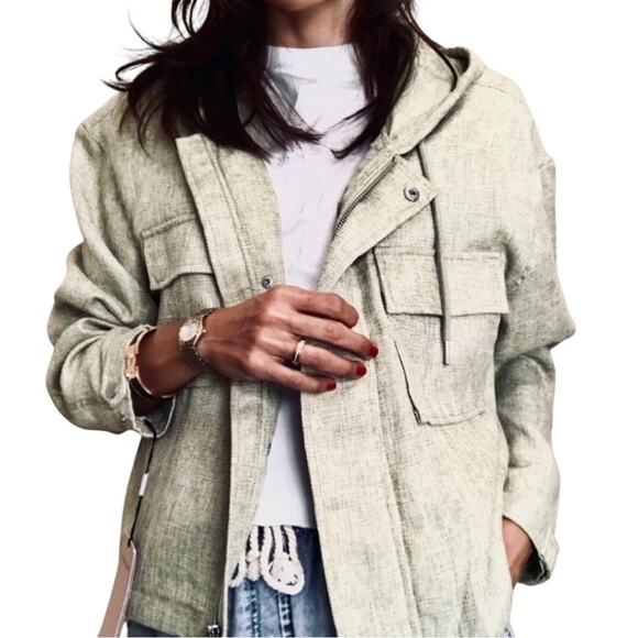 Avec Les Filles Cropped Hooded Jacket, Casual, Coastal, Weekend, City Chic,  XL - Picture 1 of 14